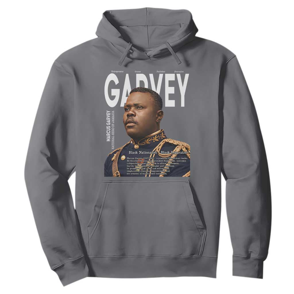 Vintage Black History Hero Marcus Garvey Hoodie Black Pride