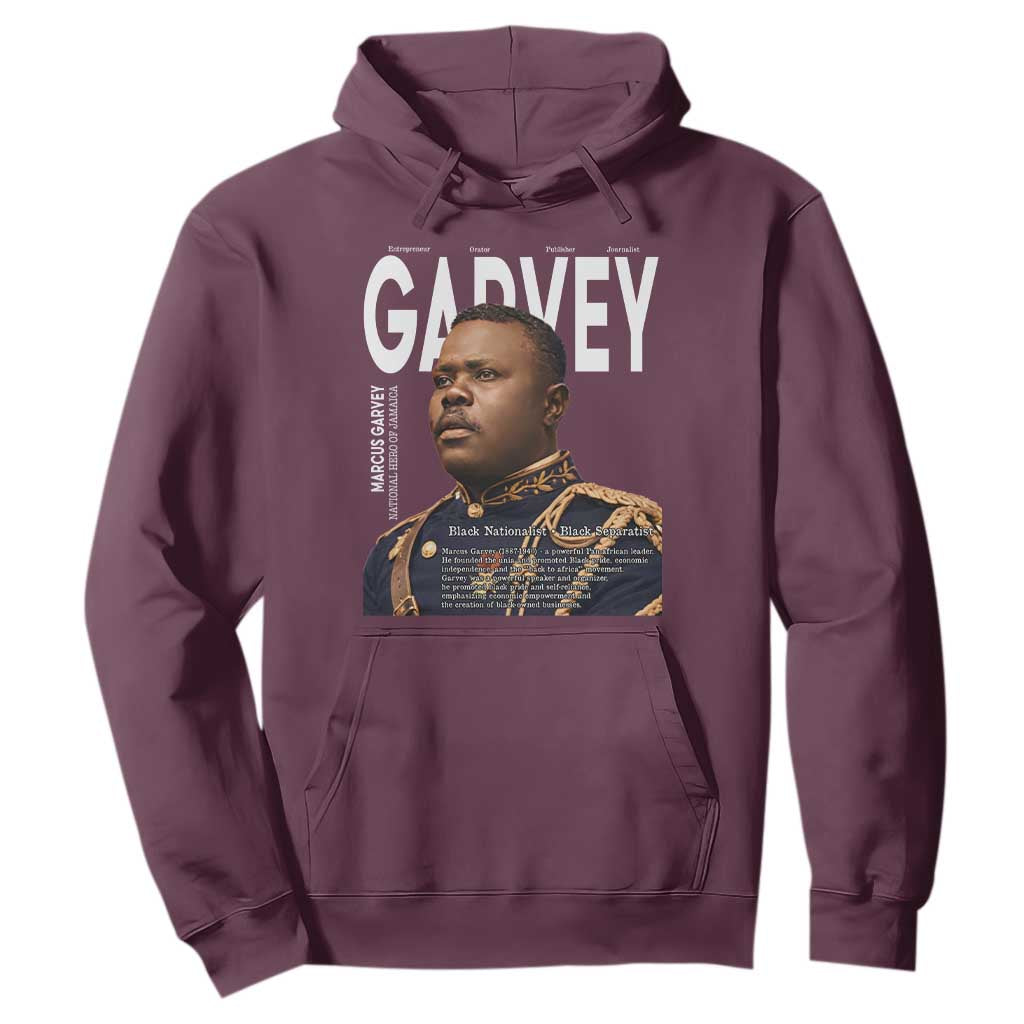 Vintage Black History Hero Marcus Garvey Hoodie Black Pride
