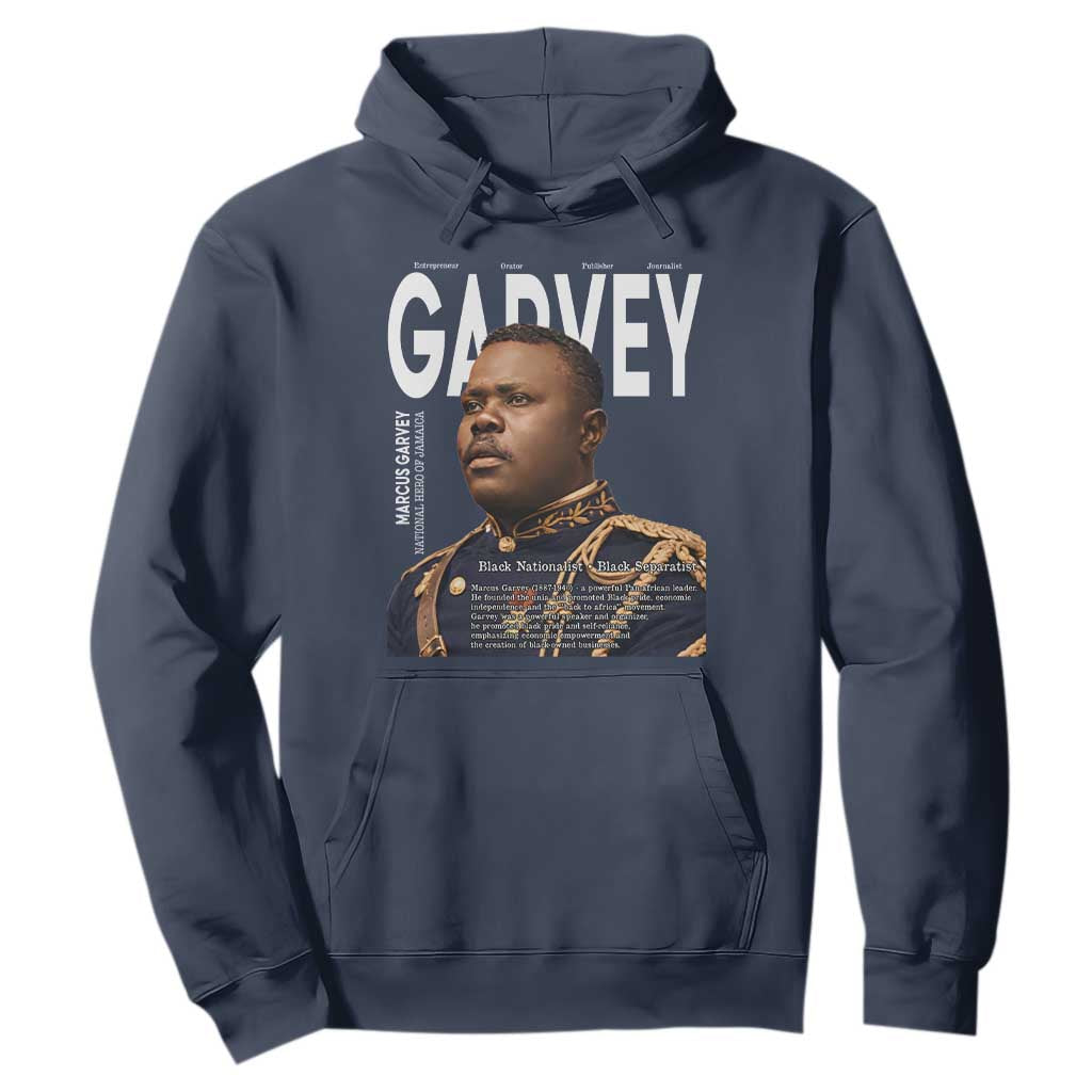 Vintage Black History Hero Marcus Garvey Hoodie Black Pride