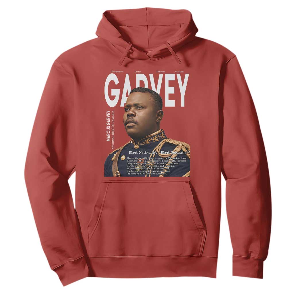 Vintage Black History Hero Marcus Garvey Hoodie Black Pride