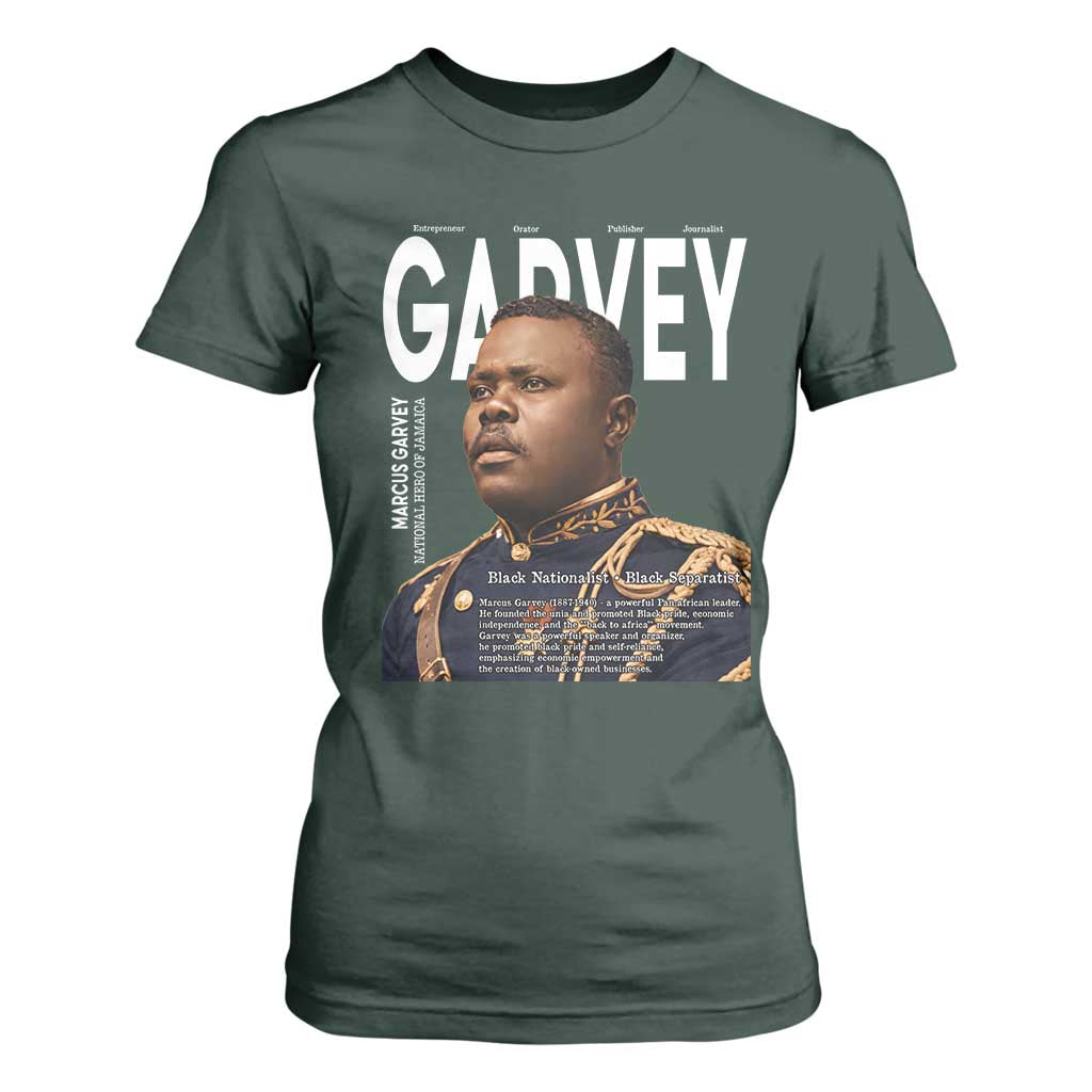 Vintage Black History Hero Marcus Garvey T Shirt For Women Black Pride