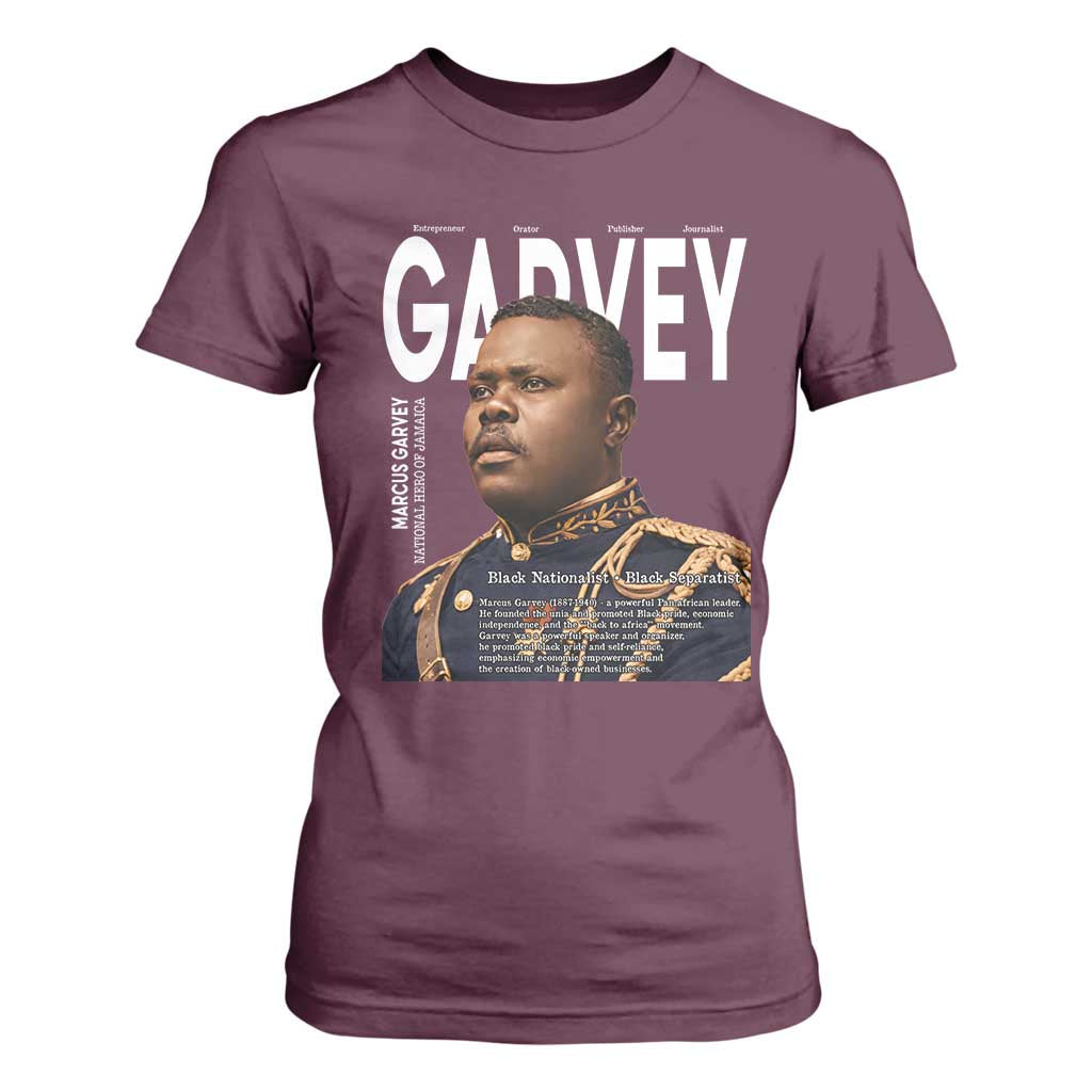 Vintage Black History Hero Marcus Garvey T Shirt For Women Black Pride