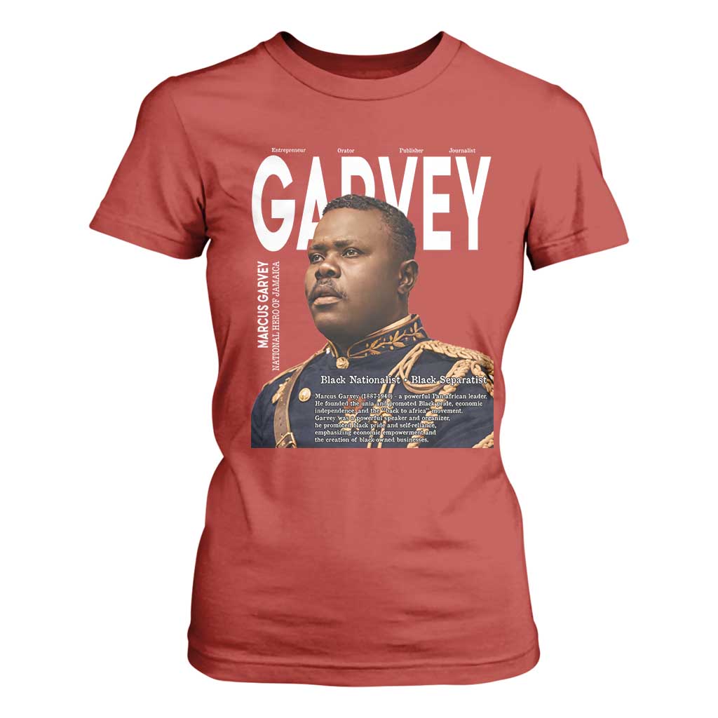 Vintage Black History Hero Marcus Garvey T Shirt For Women Black Pride