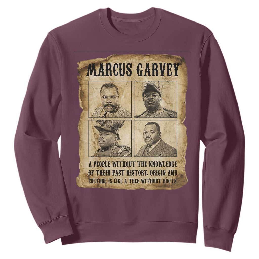 Vintage Marcus Garvey Quote Sweatshirt A People Without Knowledge Of Their Past