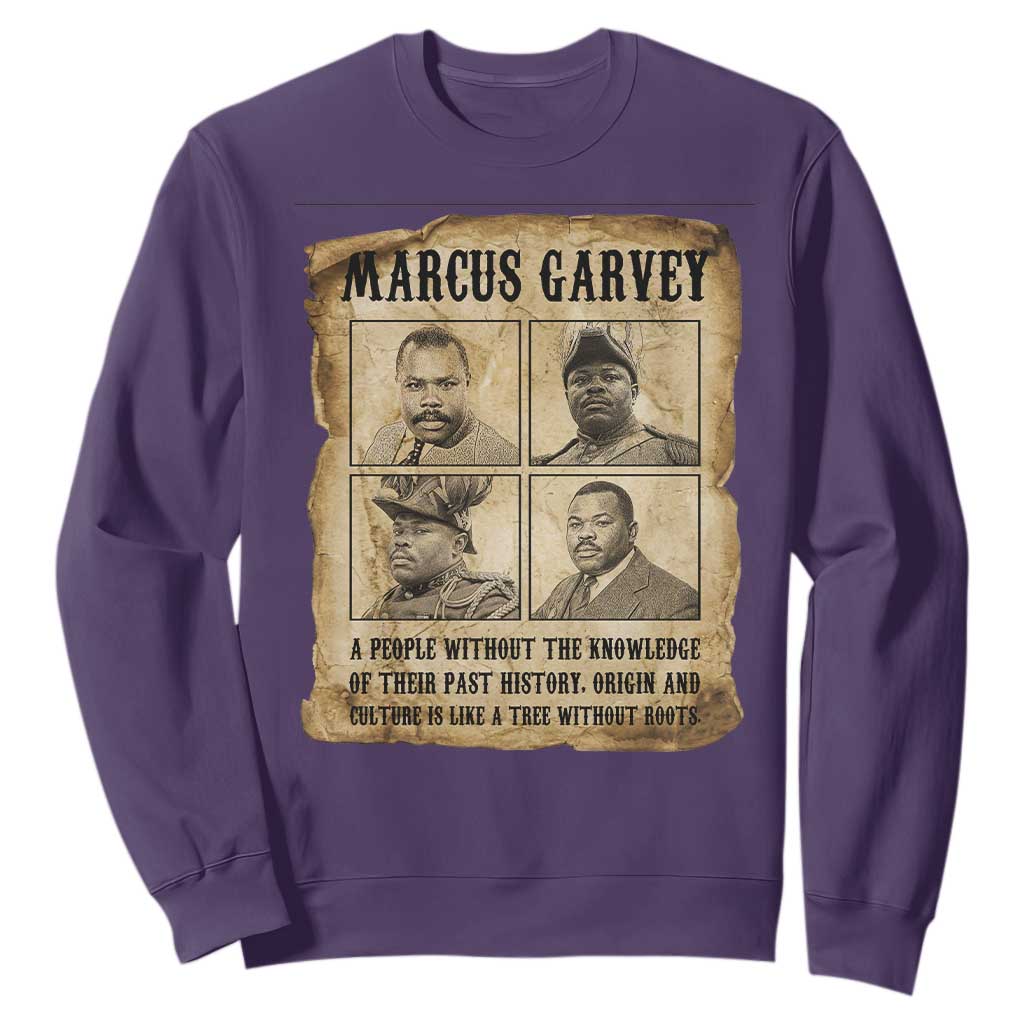 Vintage Marcus Garvey Quote Sweatshirt A People Without Knowledge Of Their Past