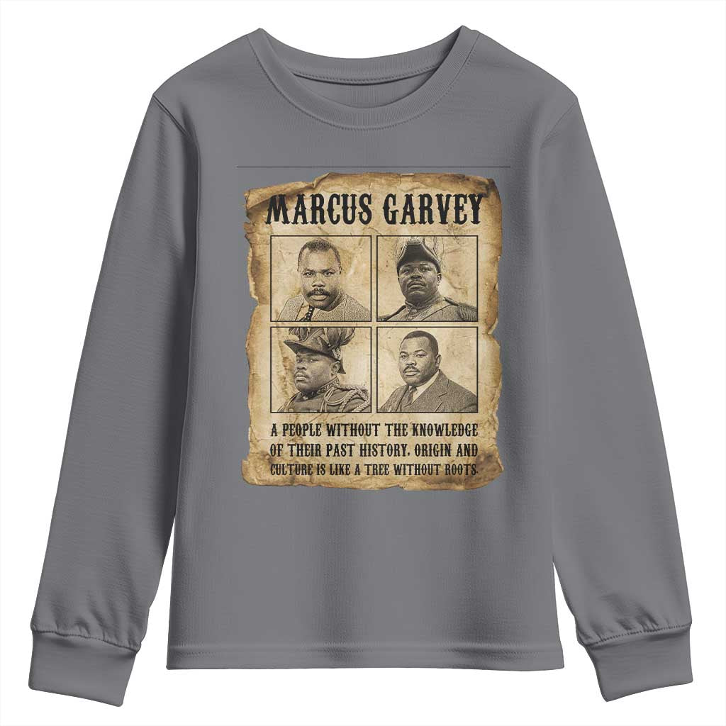 Vintage Marcus Garvey Quote Youth Sweatshirt A People Without Knowledge Of Their Past