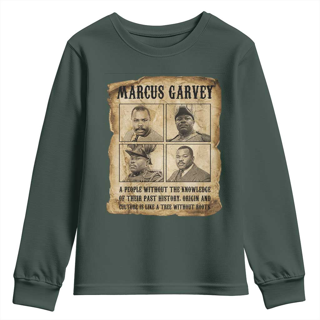 Vintage Marcus Garvey Quote Youth Sweatshirt A People Without Knowledge Of Their Past