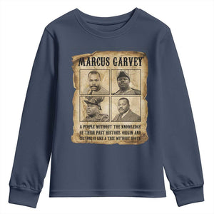 Vintage Marcus Garvey Quote Youth Sweatshirt A People Without Knowledge Of Their Past