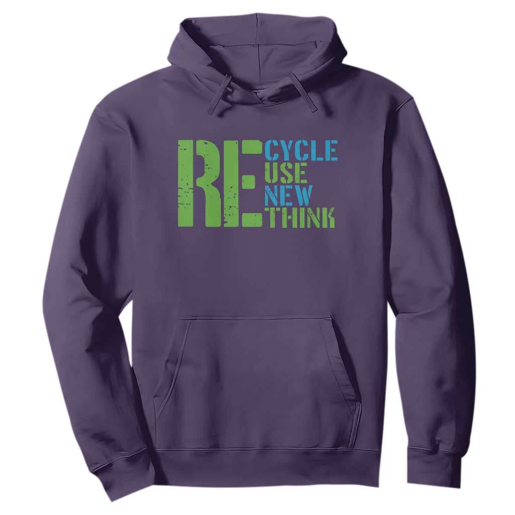 Recycle Reuse Renew Rethink Hoodie Earth Day