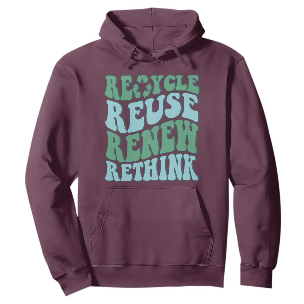 Recycle Reuse Renew Rethink Hoodie Eco Friendly Earth Day