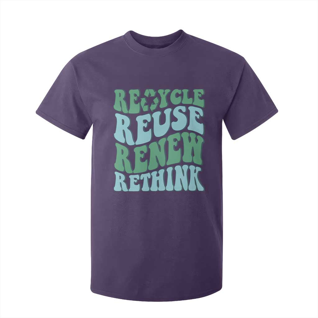 Recycle Reuse Renew Rethink T Shirt For Kid Eco Friendly Earth Day