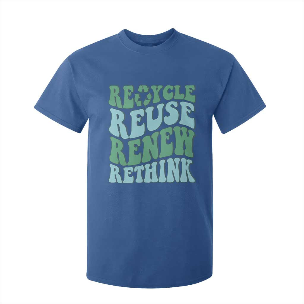 Recycle Reuse Renew Rethink T Shirt For Kid Eco Friendly Earth Day
