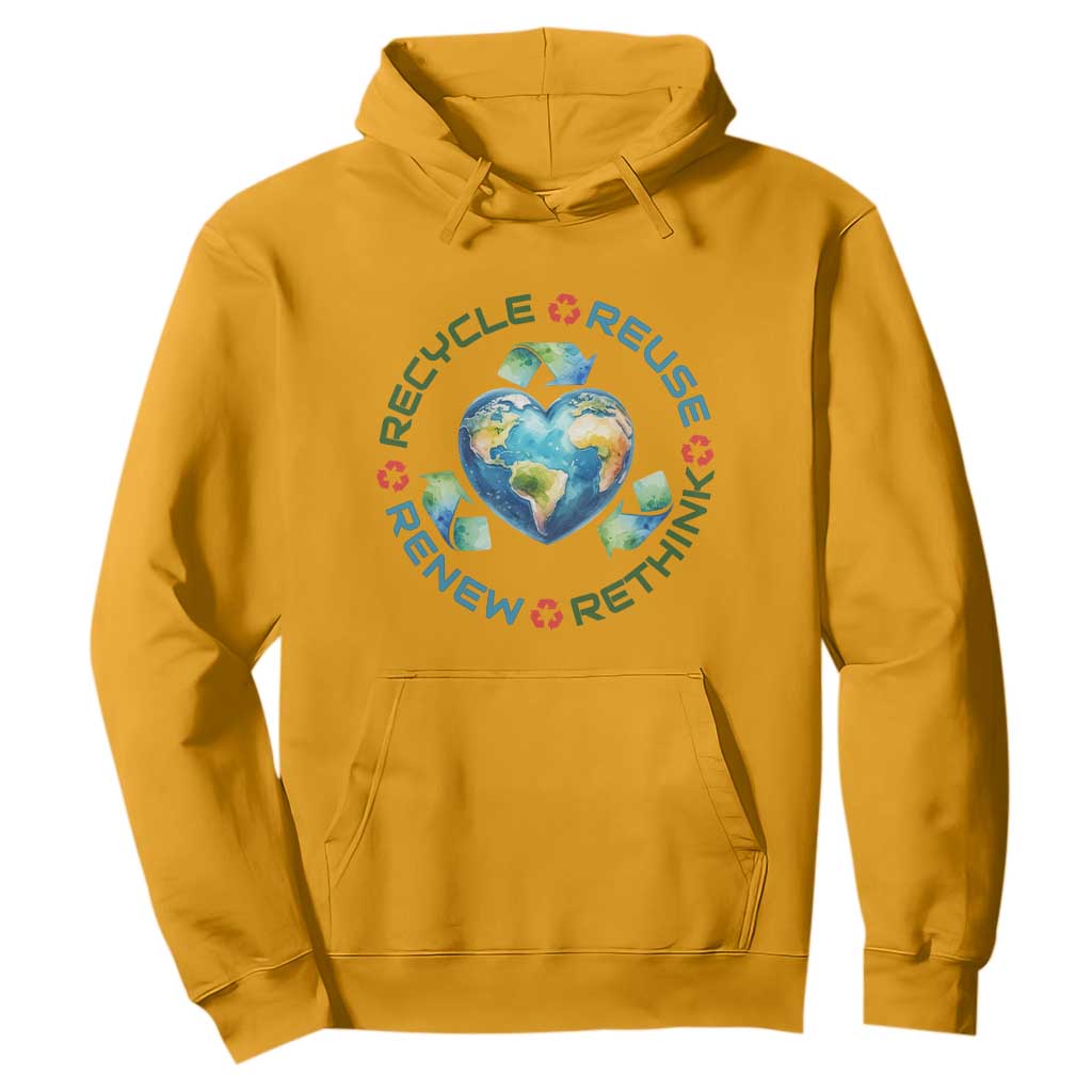 Recycle Reuse Renew Rethink Hoodie Zero Waste Life