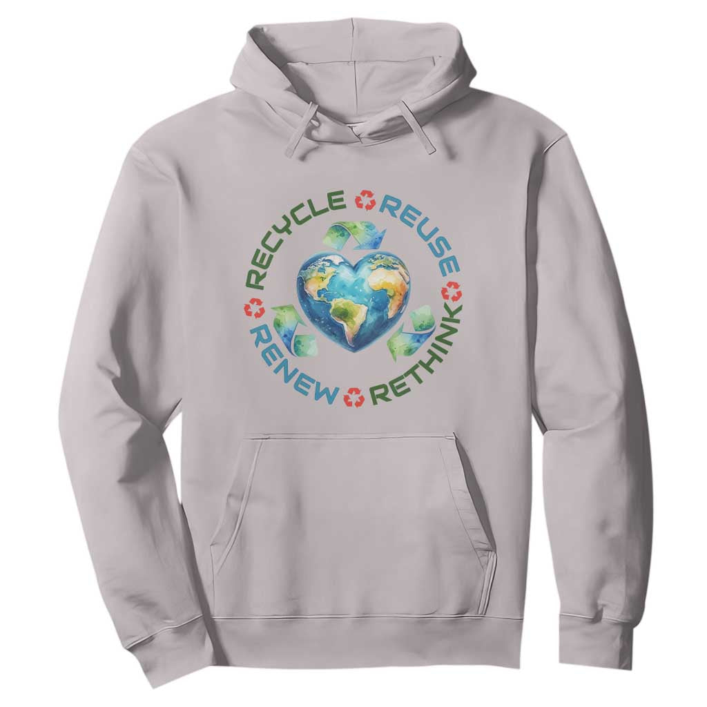 Recycle Reuse Renew Rethink Hoodie Zero Waste Life