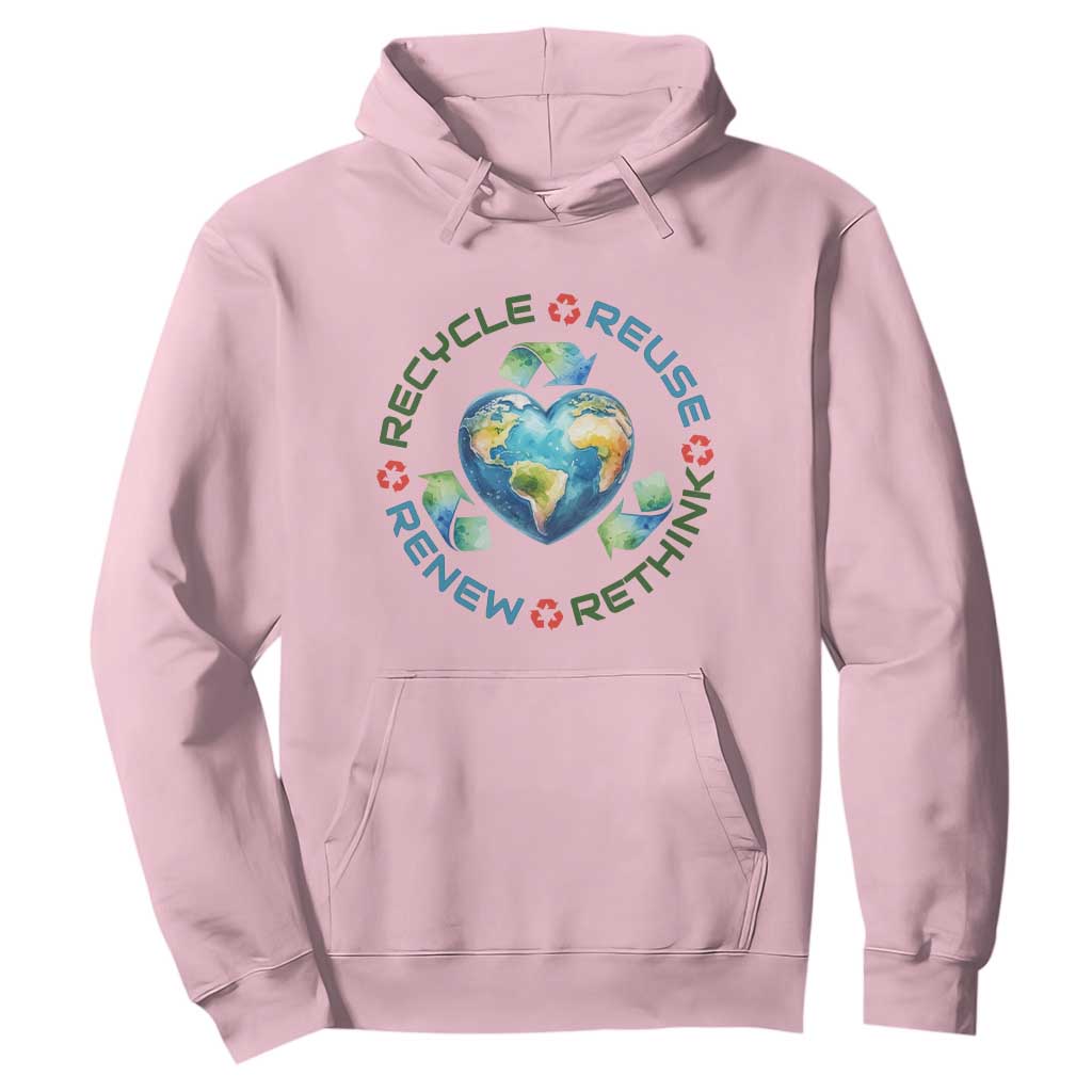 Recycle Reuse Renew Rethink Hoodie Zero Waste Life