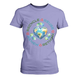 Recycle Reuse Renew Rethink T Shirt For Women Zero Waste Life