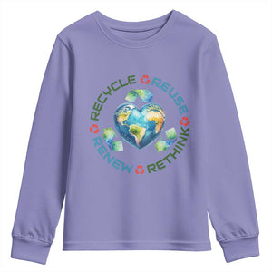 Recycle Reuse Renew Rethink Youth Sweatshirt Zero Waste Life