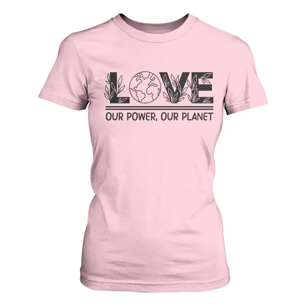 Earth Day 2026 T Shirt For Women Our Power Our Planet