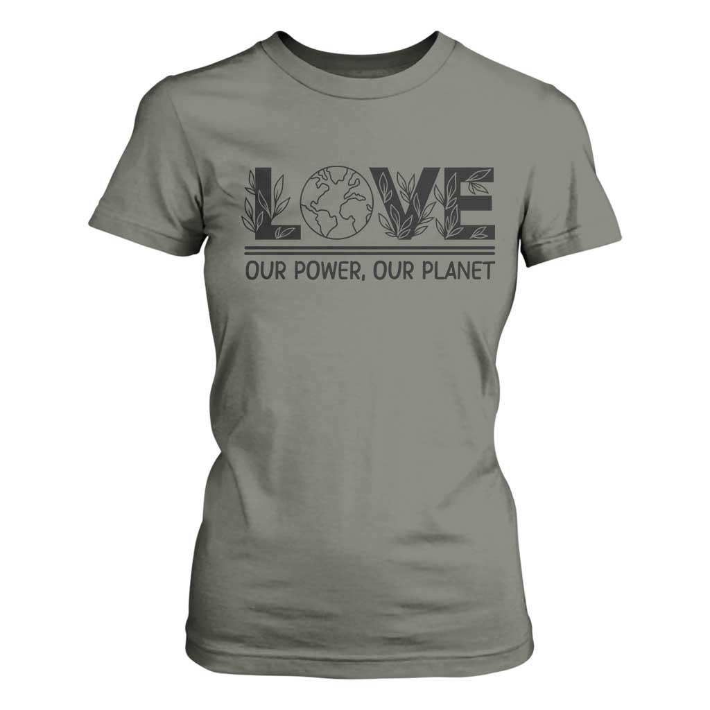 Earth Day 2026 T Shirt For Women Our Power Our Planet