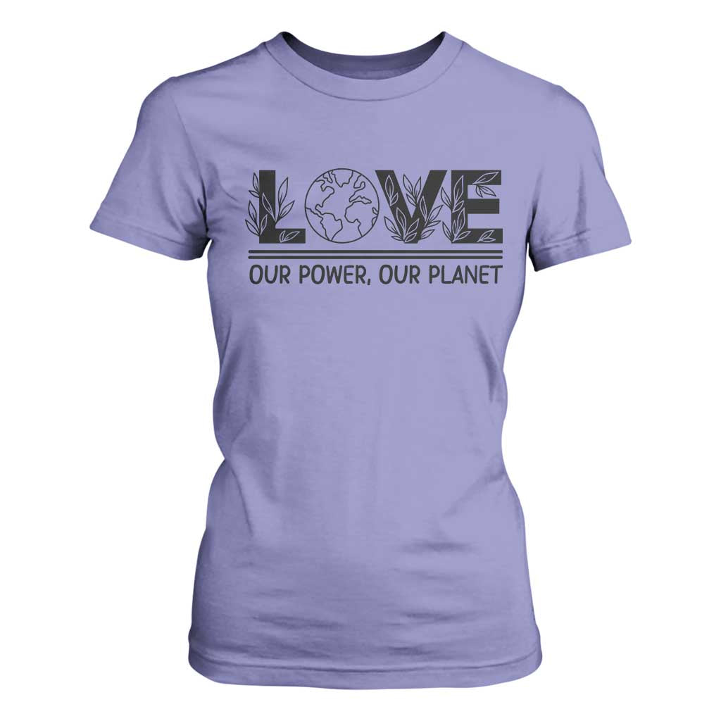 Earth Day 2026 T Shirt For Women Our Power Our Planet