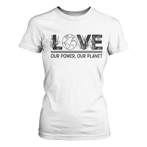 Earth Day 2026 T Shirt For Women Our Power Our Planet