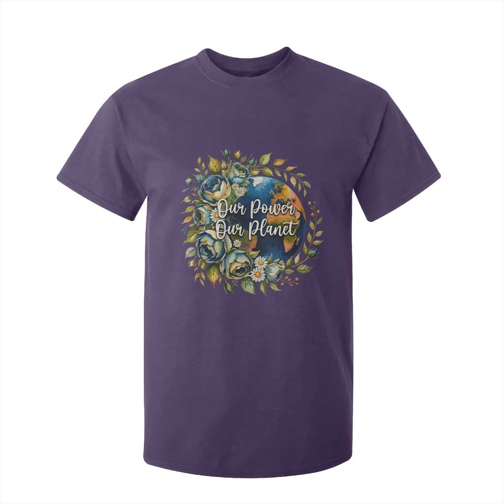 Save The Planet Earth Day T Shirt For Kid Our Power Our Planet