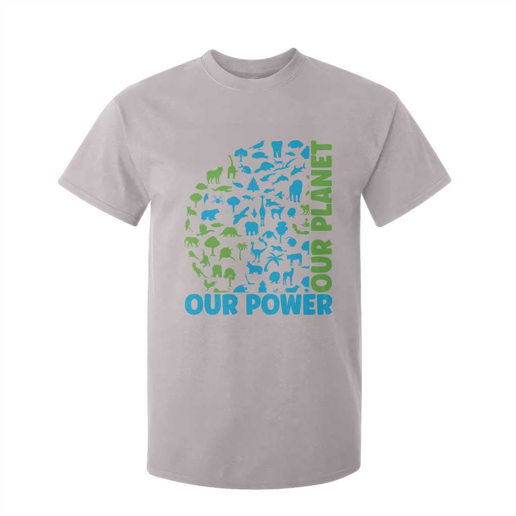 Earth Day Environmental Activism T Shirt For Kid Our Power Our Planet