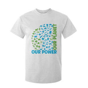 Earth Day Environmental Activism T Shirt For Kid Our Power Our Planet