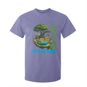 Our Power Our Planet T Shirt For Kid Earth Day Nature Lover Gift