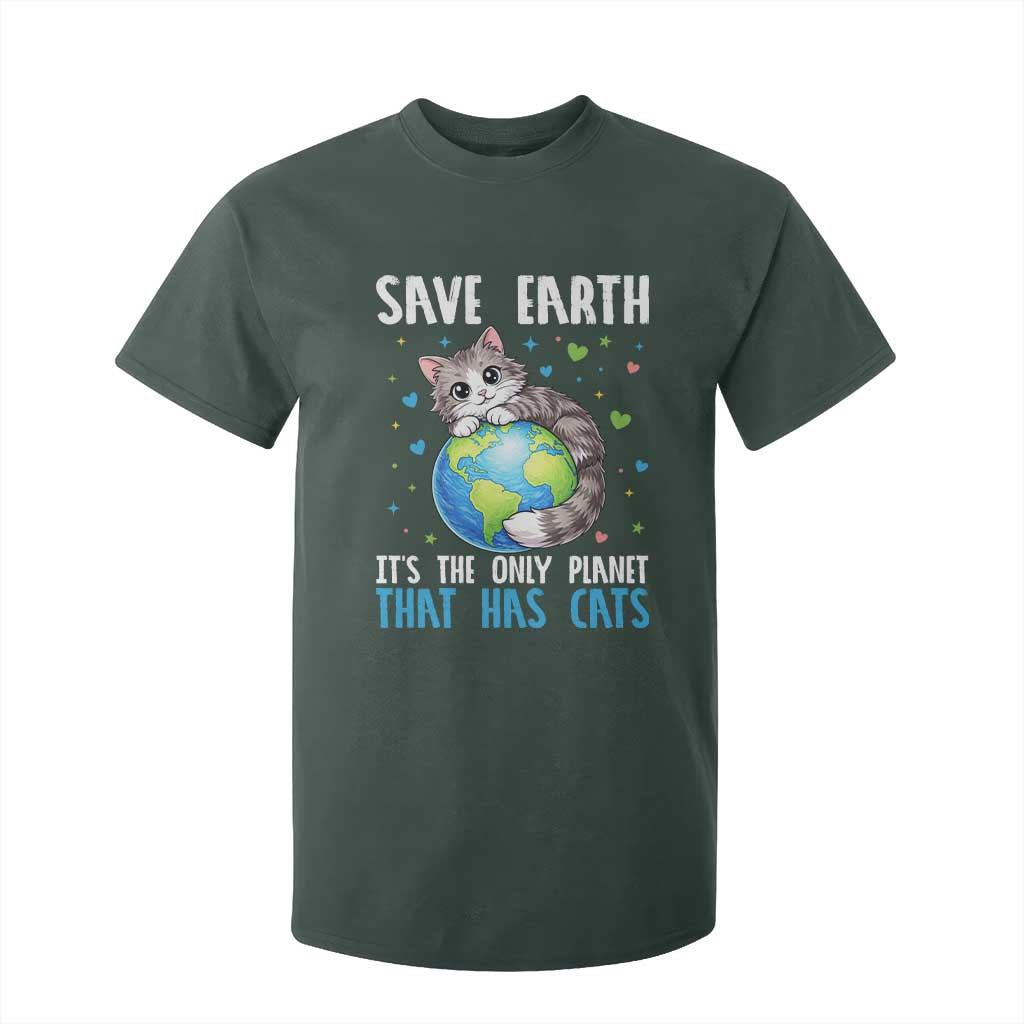 Earth Day T Shirt For Kid Save Earth Its The Only Planet With Cats