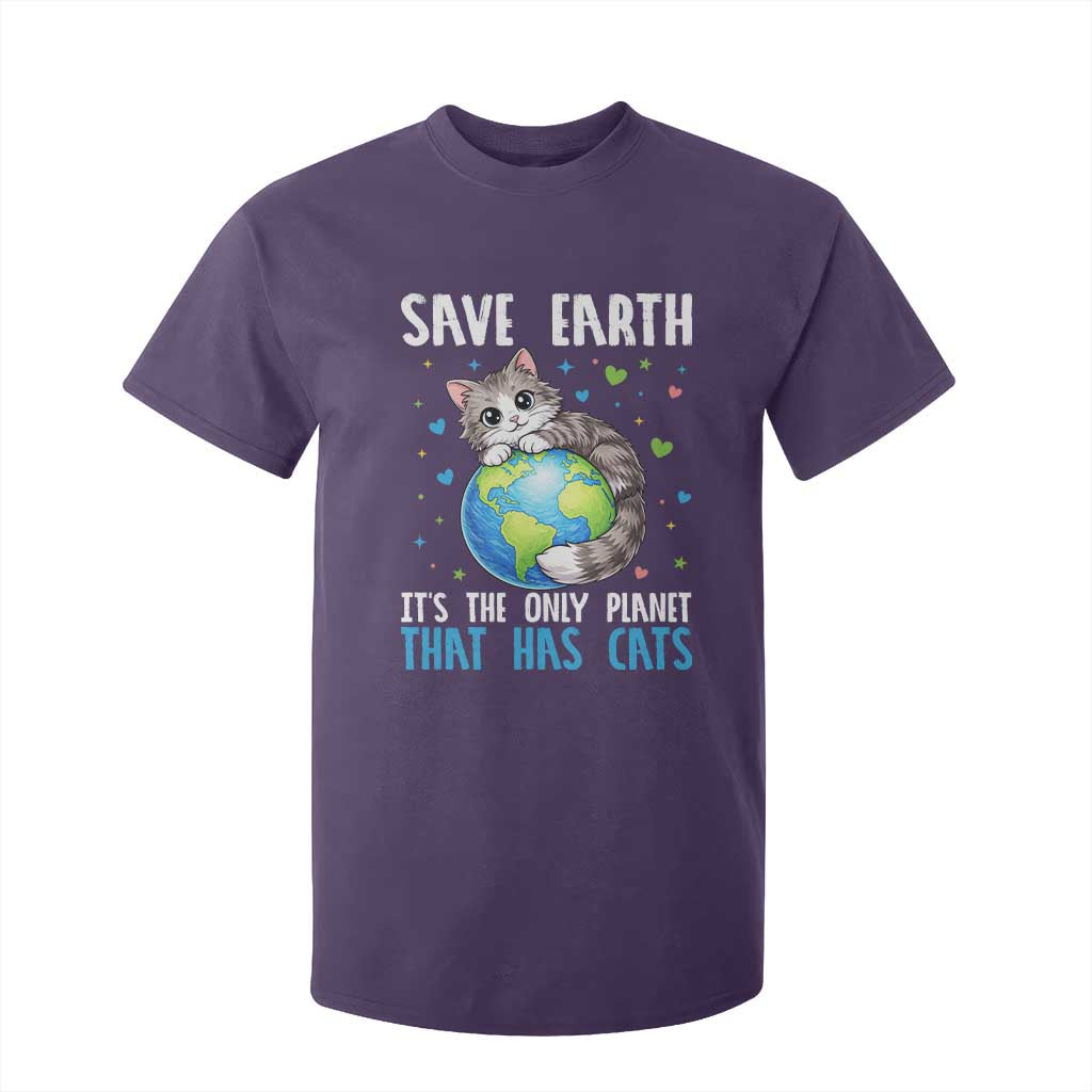 Earth Day T Shirt For Kid Save Earth Its The Only Planet With Cats