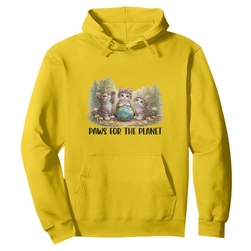 Earth Day Cat Lover Hoodie Paws For The Planet