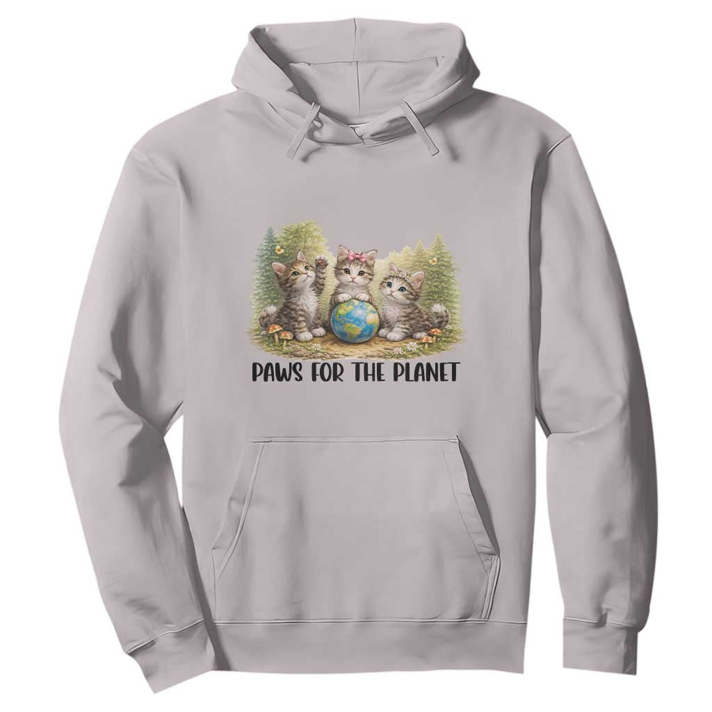 Earth Day Cat Lover Hoodie Paws For The Planet