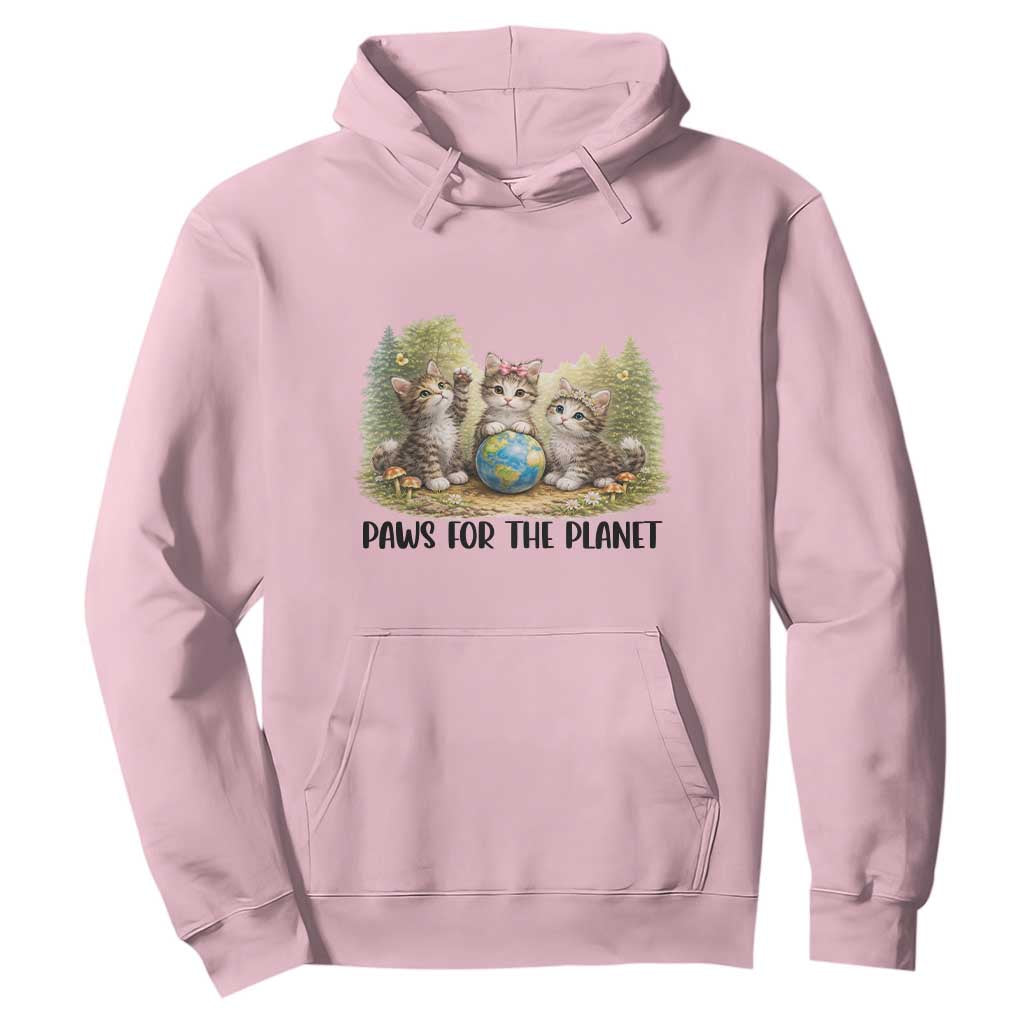 Earth Day Cat Lover Hoodie Paws For The Planet