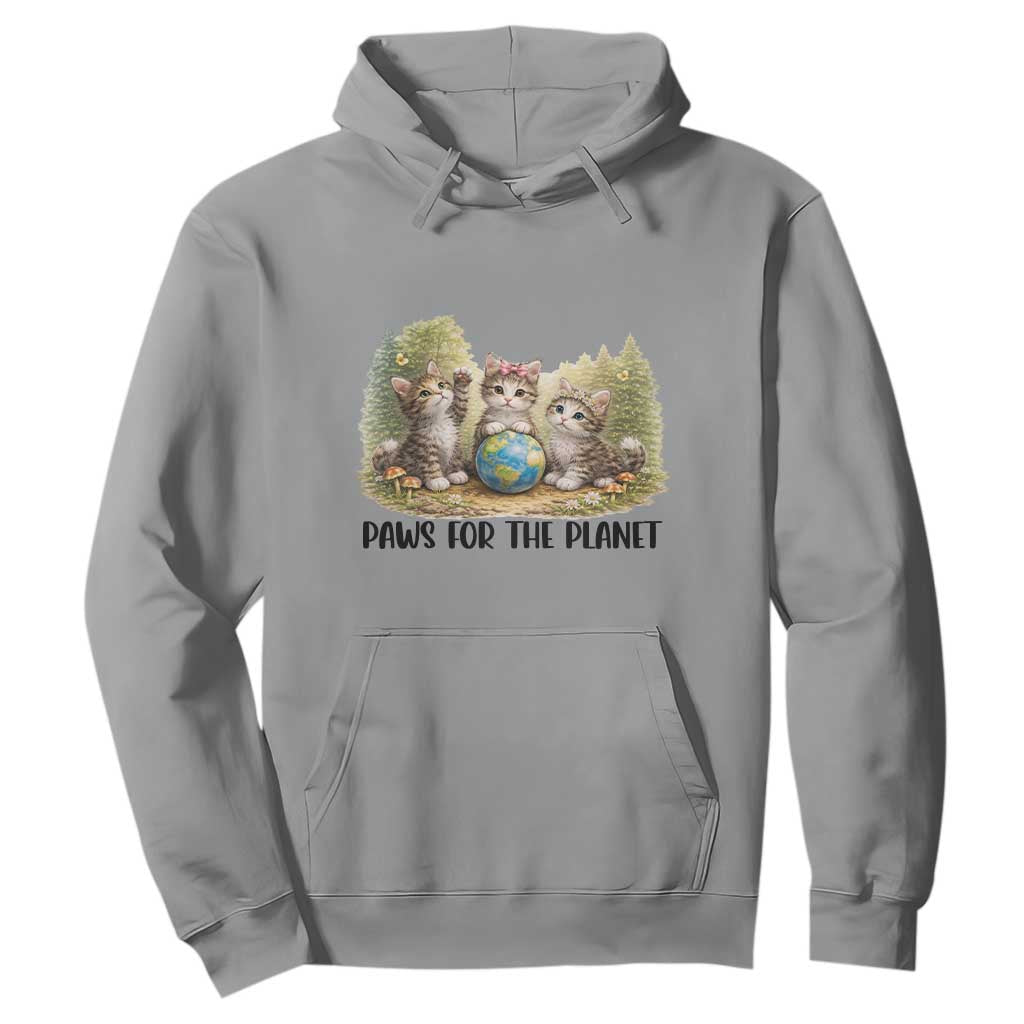 Earth Day Cat Lover Hoodie Paws For The Planet