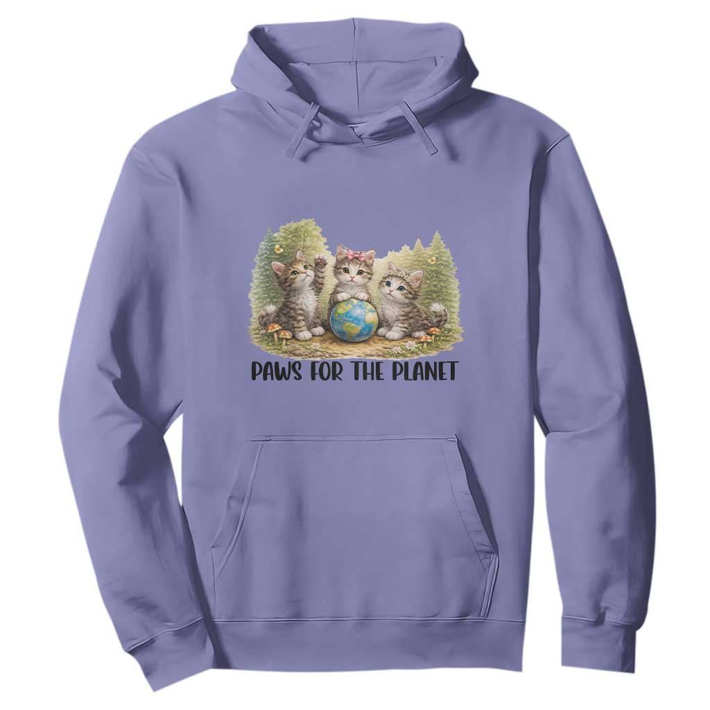 Earth Day Cat Lover Hoodie Paws For The Planet