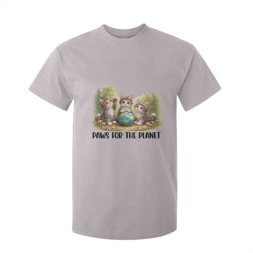 Earth Day Cat Lover T Shirt For Kid Paws For The Planet