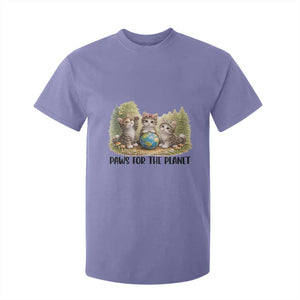 Earth Day Cat Lover T Shirt For Kid Paws For The Planet