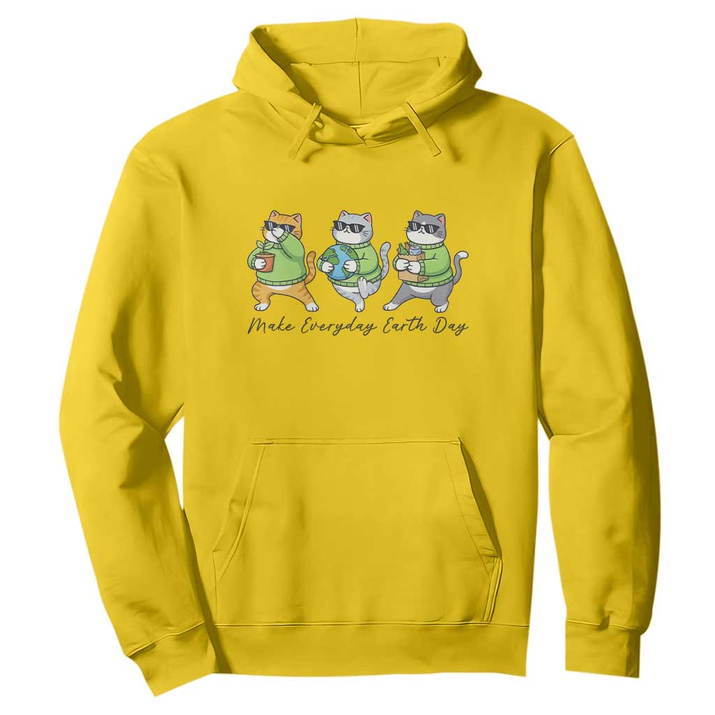 Make Everyday Earth Day Hoodie Eco Friendly Cat Lover