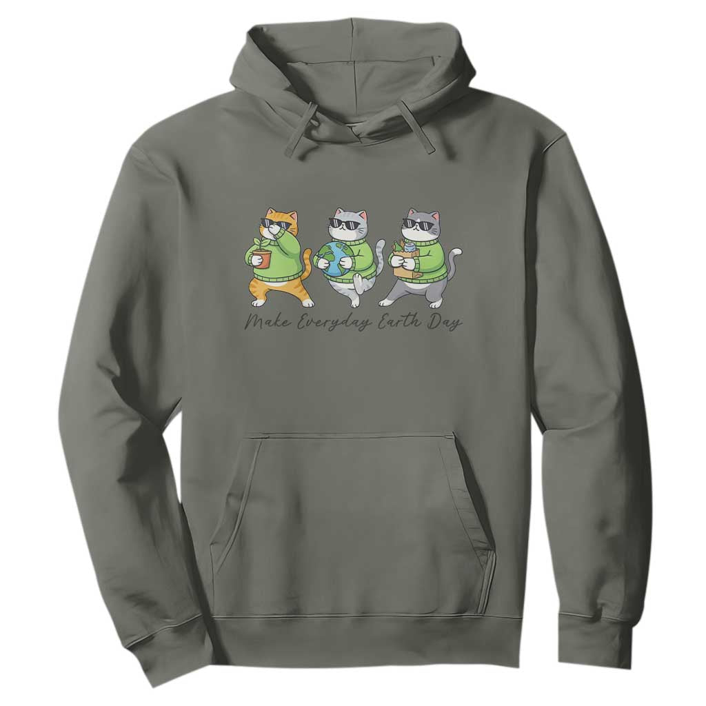 Make Everyday Earth Day Hoodie Eco Friendly Cat Lover