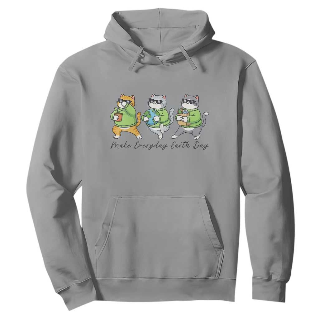 Make Everyday Earth Day Hoodie Eco Friendly Cat Lover