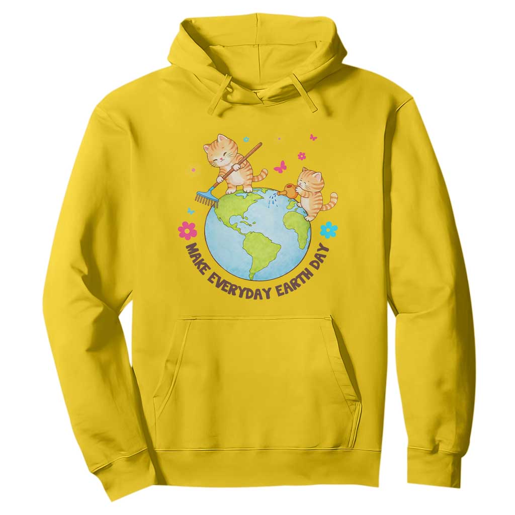Make Everyday Earth Day Hoodie Funny Cat Lover Gift