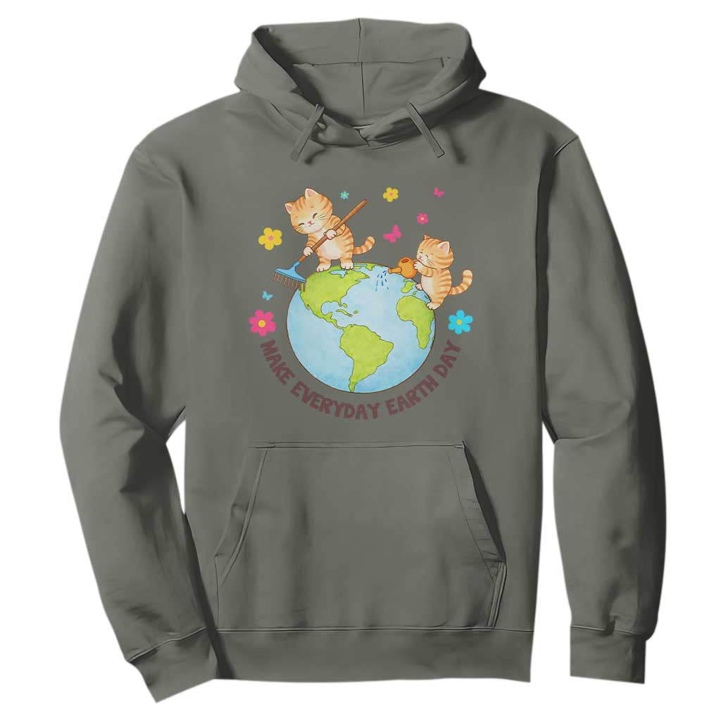 Make Everyday Earth Day Hoodie Funny Cat Lover Gift