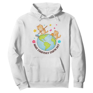 Make Everyday Earth Day Hoodie Funny Cat Lover Gift