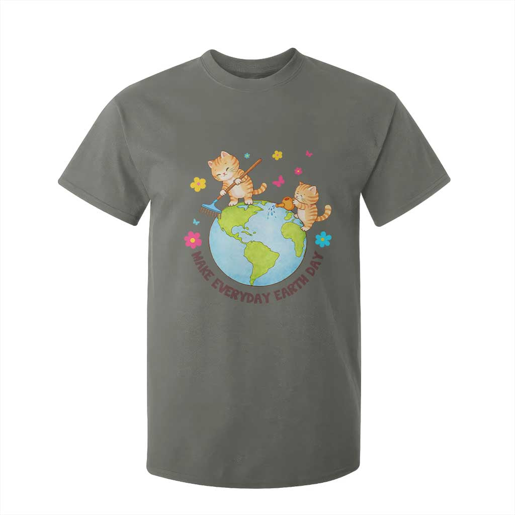 Make Everyday Earth Day T Shirt For Kid Funny Cat Lover Gift