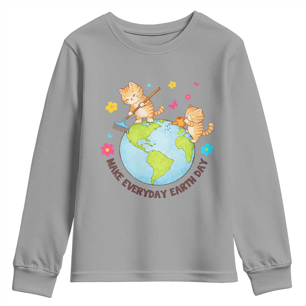 Make Everyday Earth Day Youth Sweatshirt Funny Cat Lover Gift