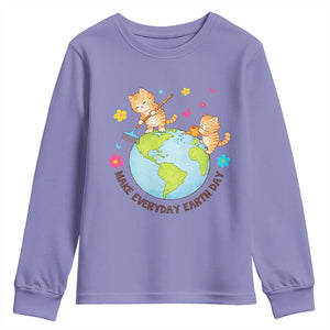 Make Everyday Earth Day Youth Sweatshirt Funny Cat Lover Gift