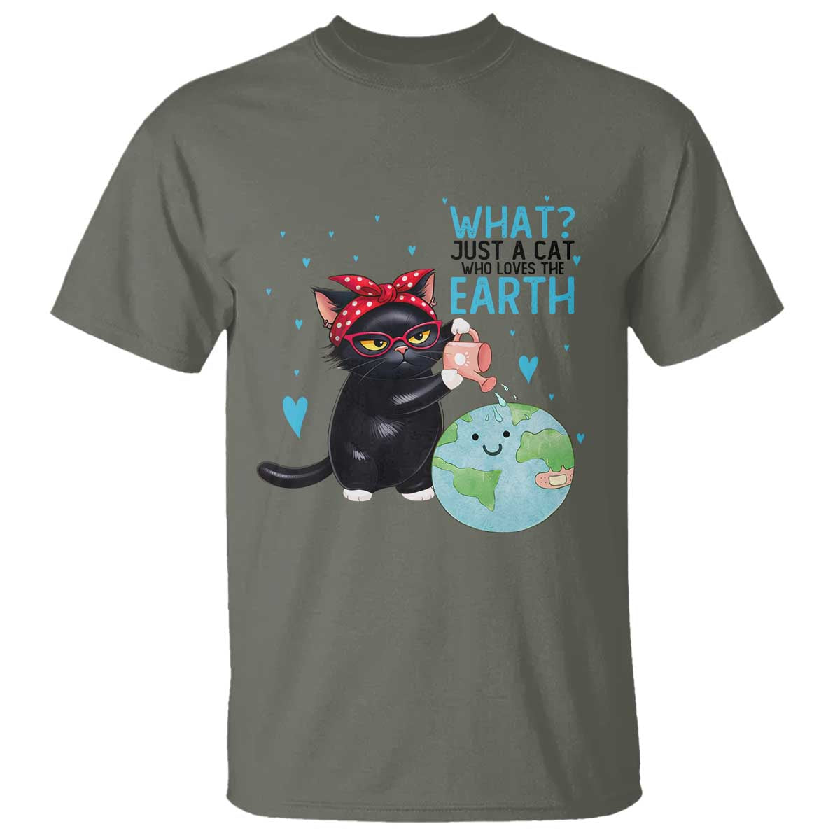 Just A Cat Who Loves The Earth T Shirt Earth Day Cat Lover Gift