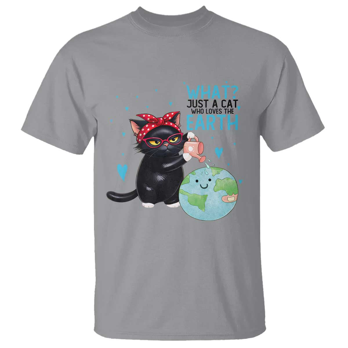 Just A Cat Who Loves The Earth T Shirt Earth Day Cat Lover Gift