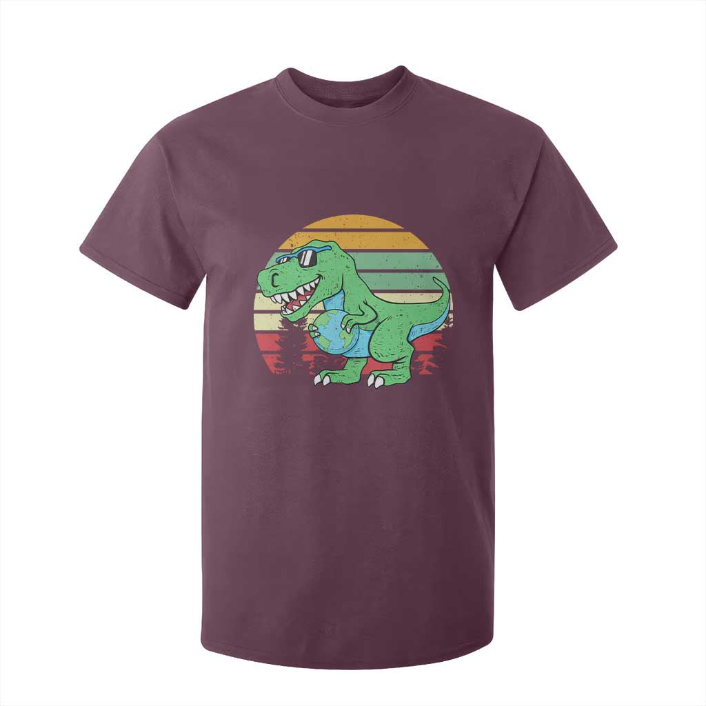 Funny Earth Day Dinosaur Lover T Shirt For Kid Save The Planet